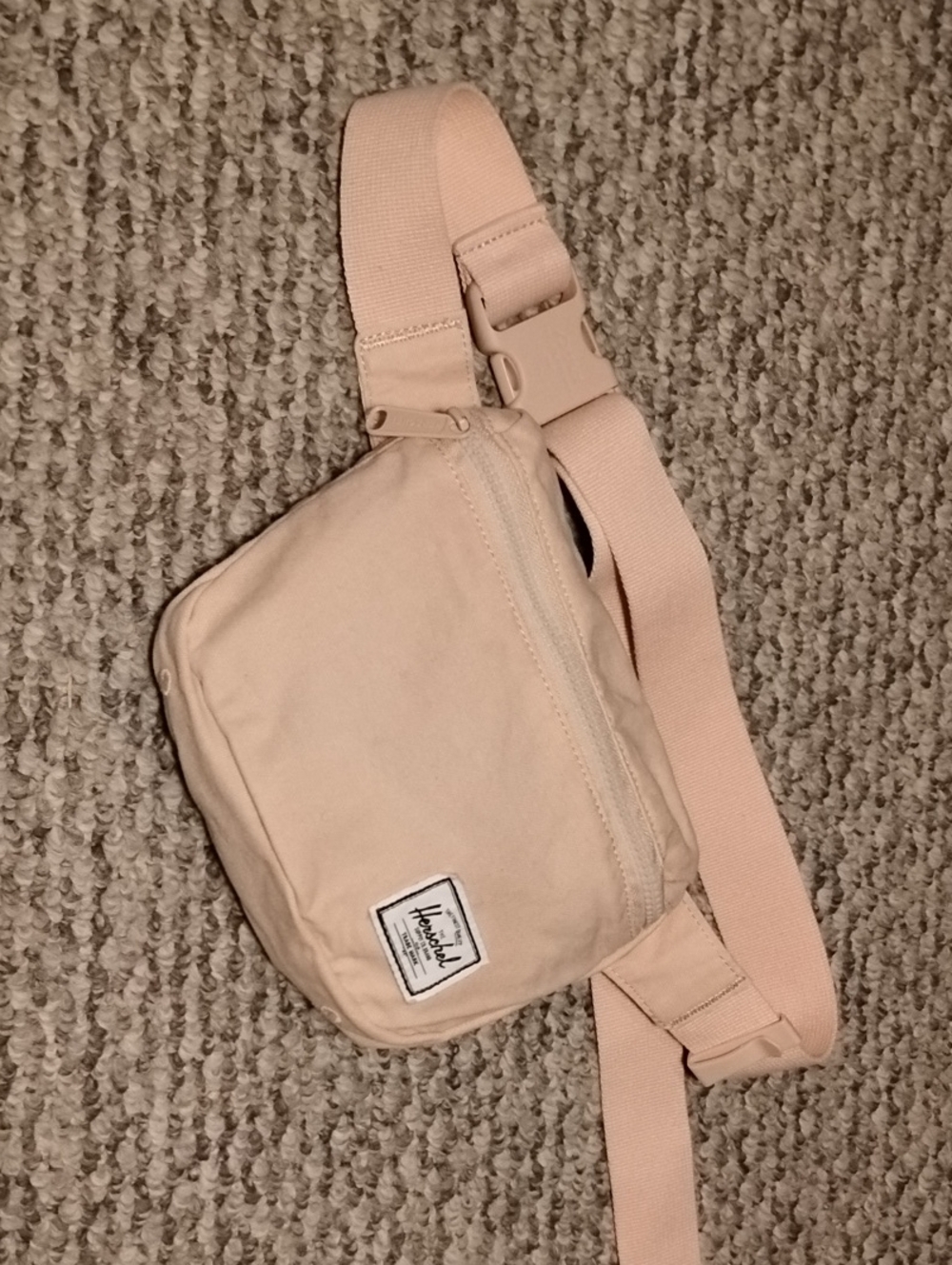 Herschel Supply Company Pale Pink/Tan Canvas Belt Bag